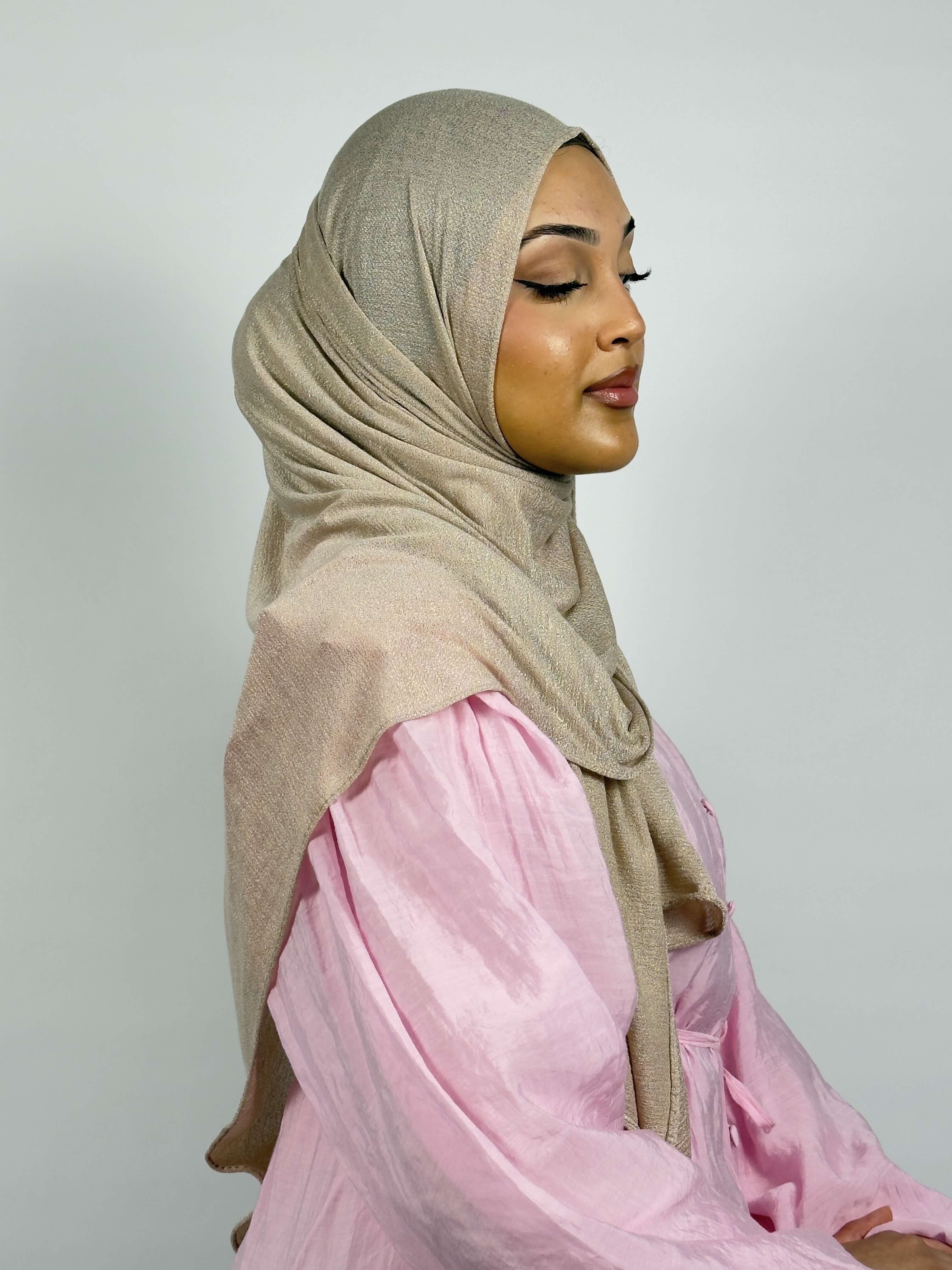 Thick Cashmere Shimmer - Sand Gold