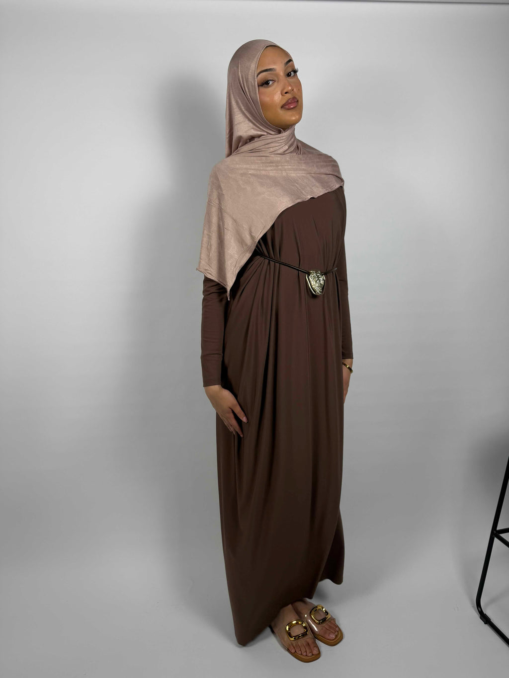 Draped Abaya - Cocoa