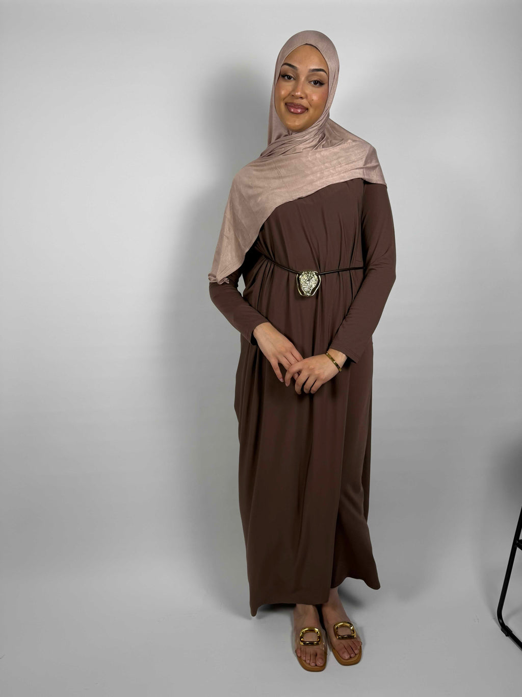 Draped Abaya - Cocoa