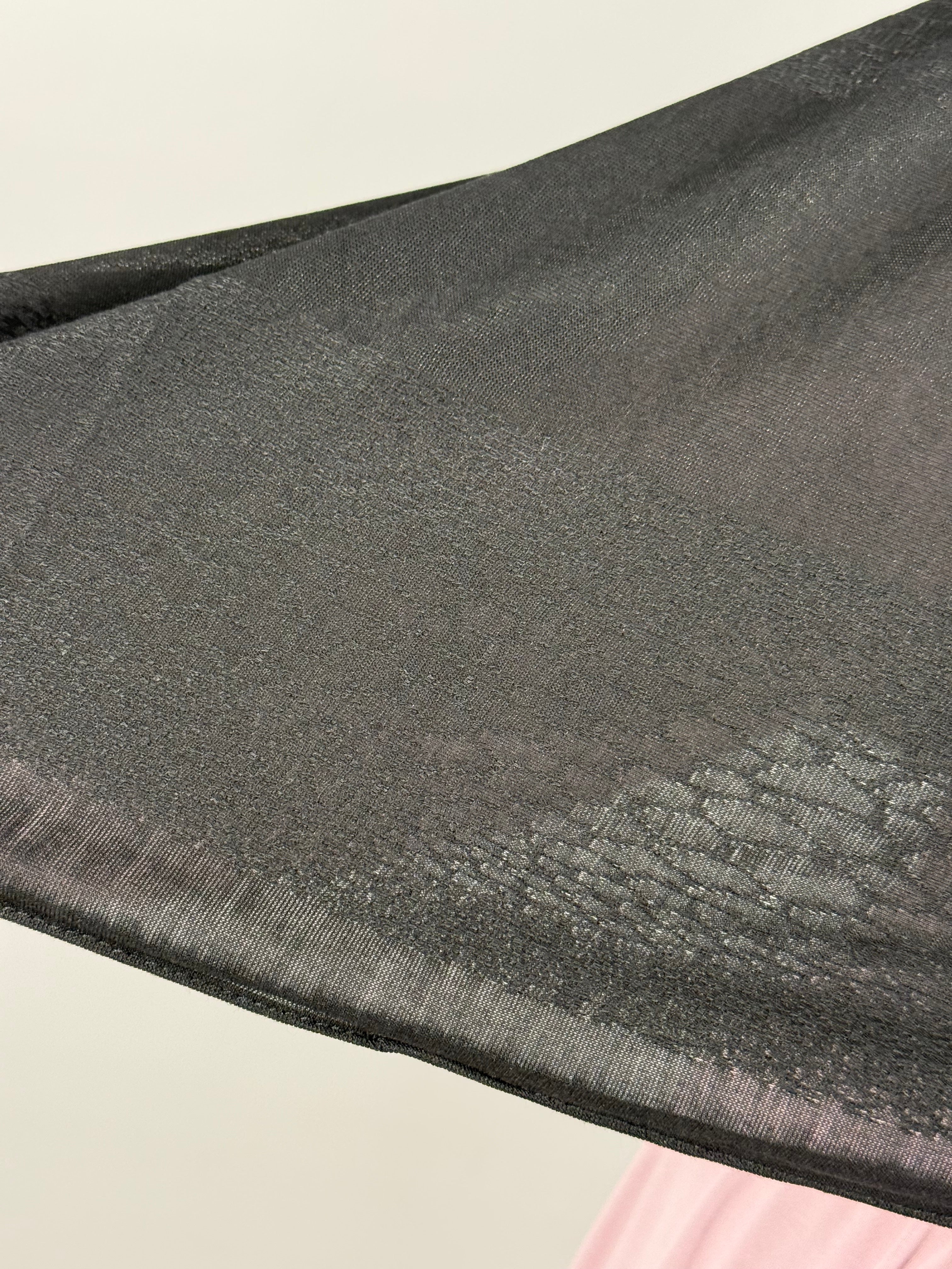 Patterned Luxe Hijab - Black