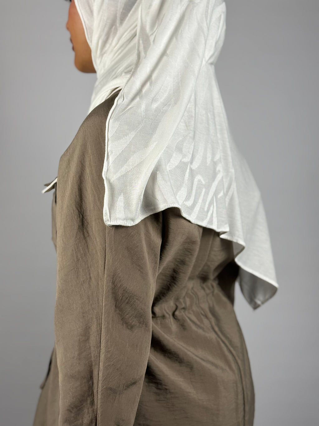 Jacquard Pattern Hijab – Ivory