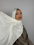 Jacquard Pattern Hijab – Ivory