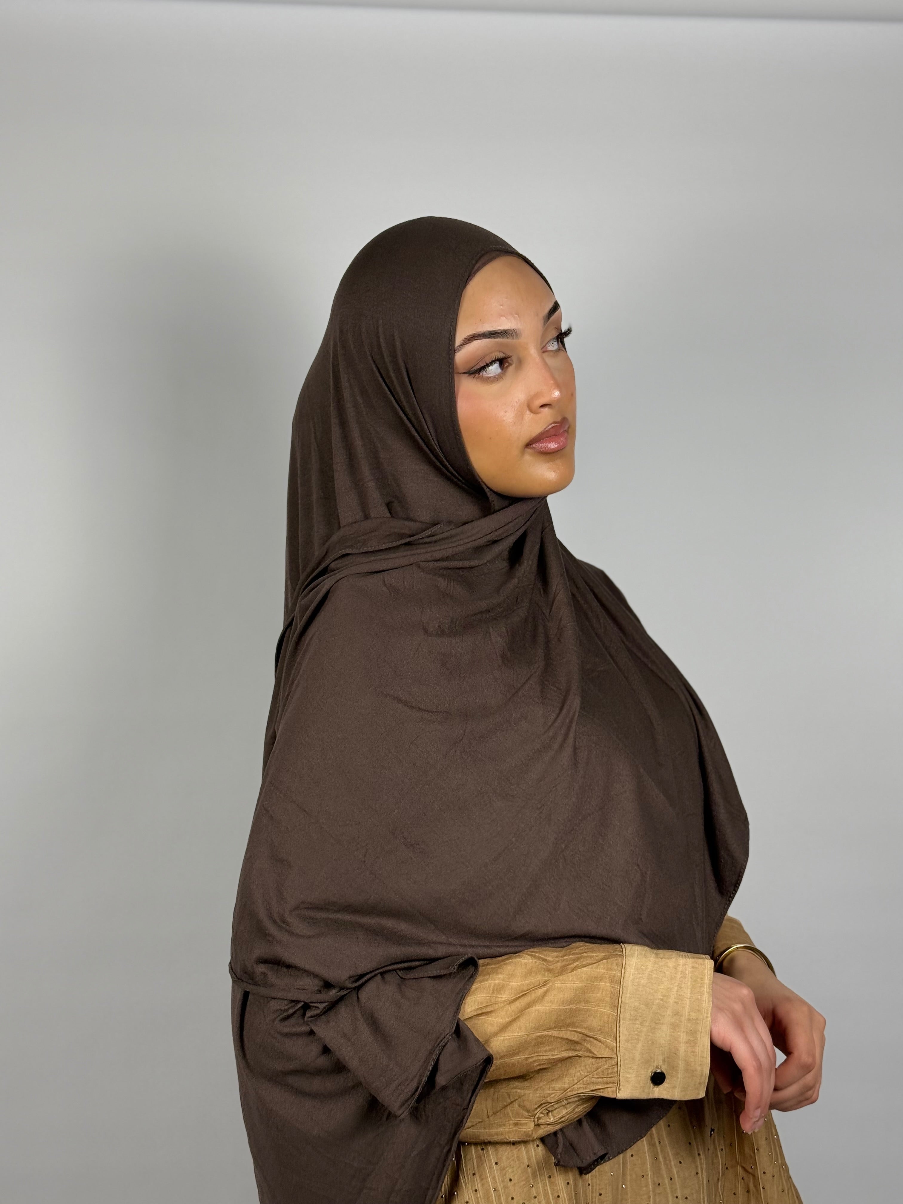 Jersey Hijab – Deep Chocolate