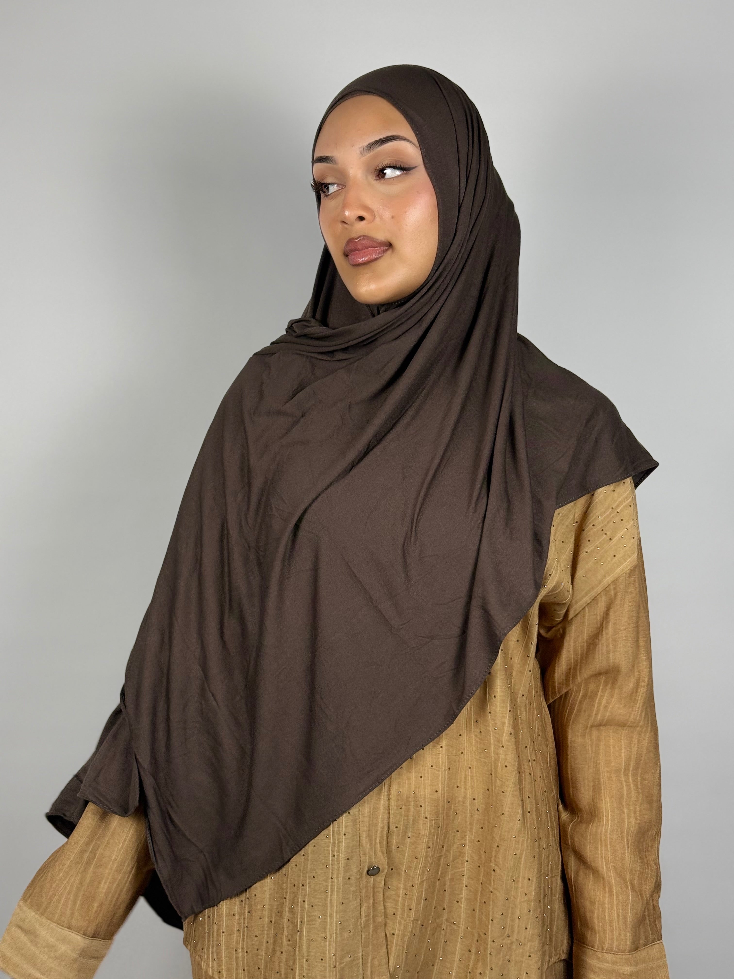 Jersey Hijab – Deep Chocolate