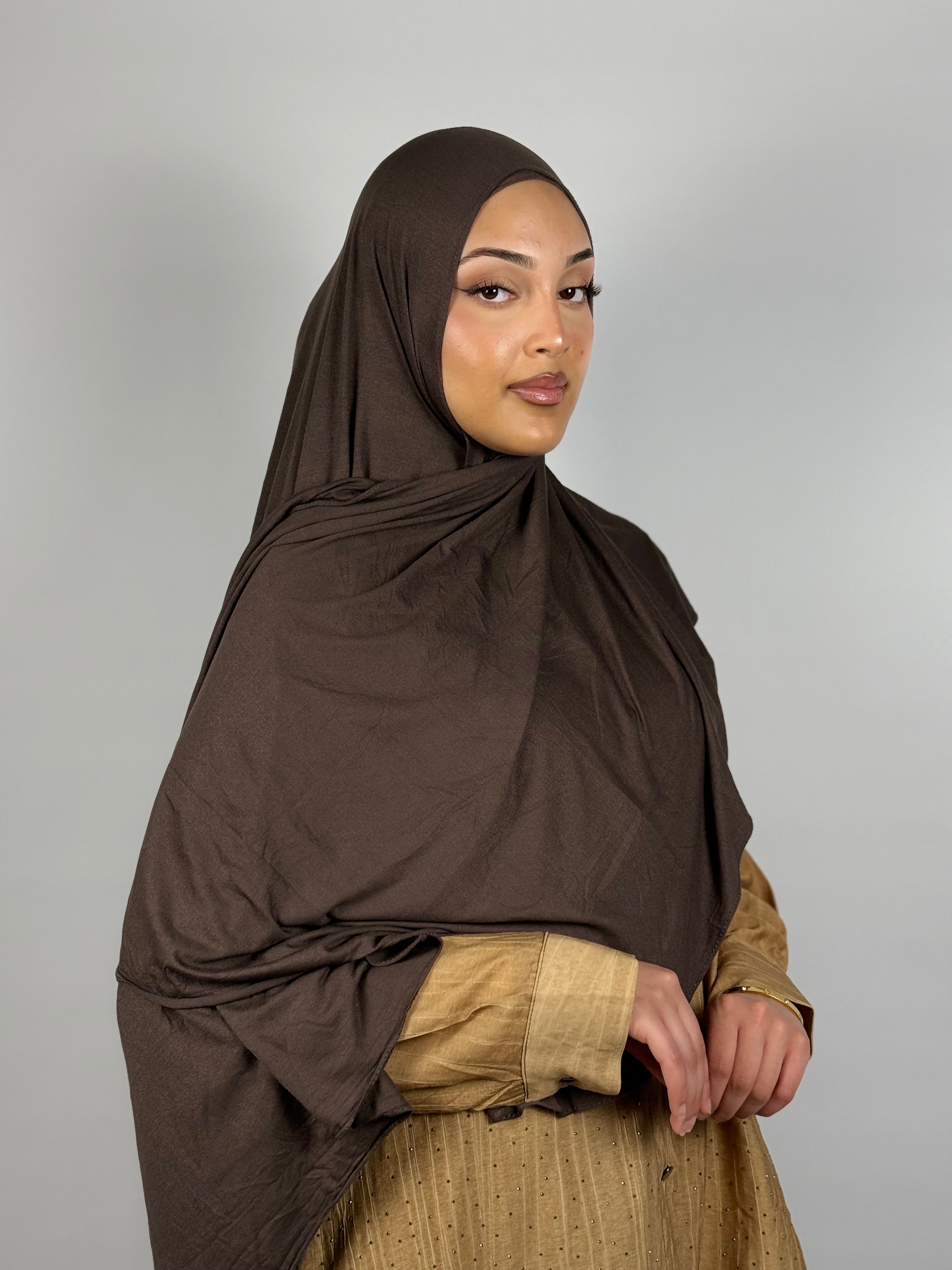Jersey Hijab – Deep Chocolate