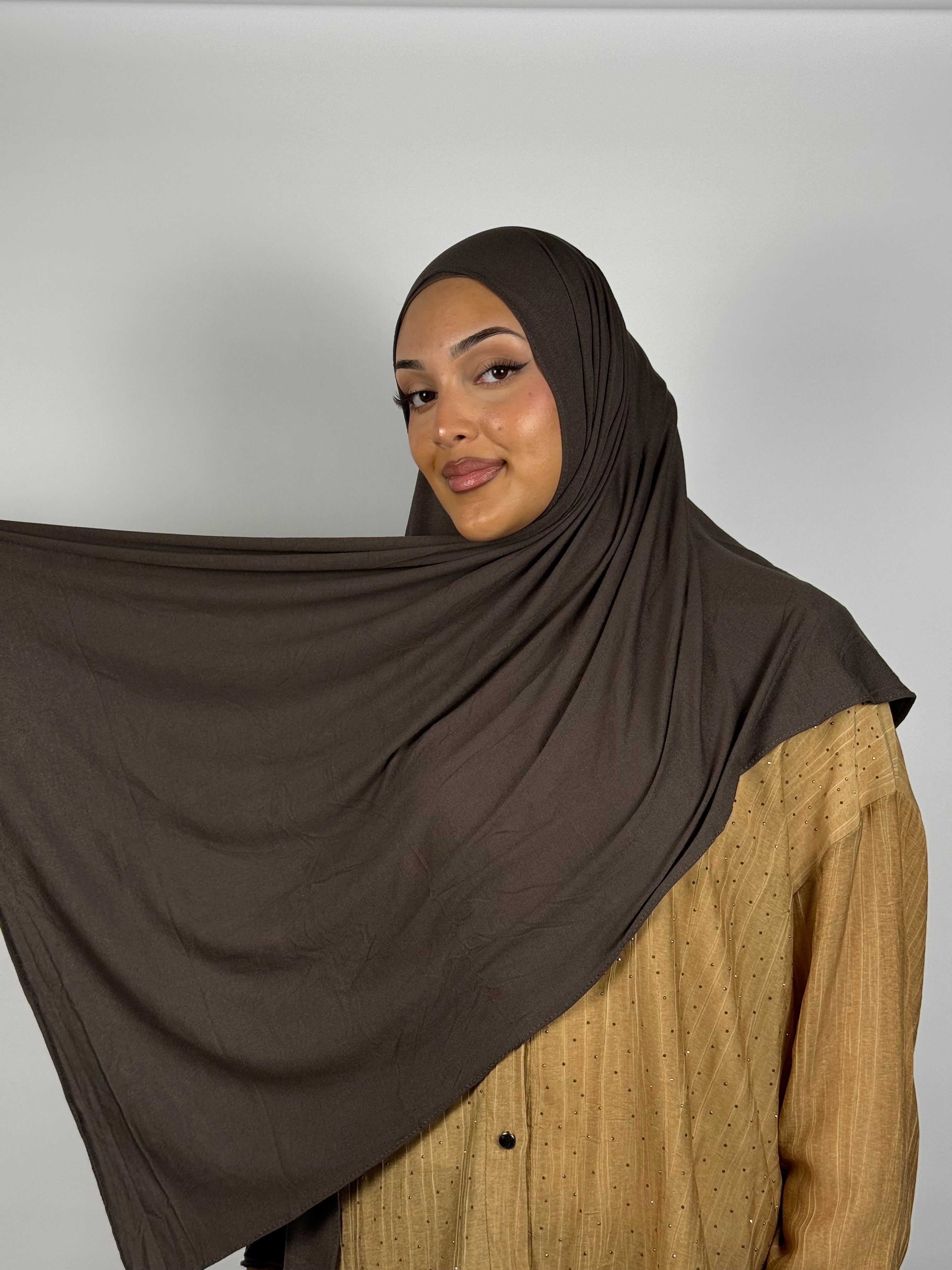 Jersey Hijab – Deep Chocolate