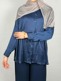 Satin Co-Ord Set – Midnight Navy