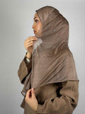 Shimmer Crystal Hijab – Mocha