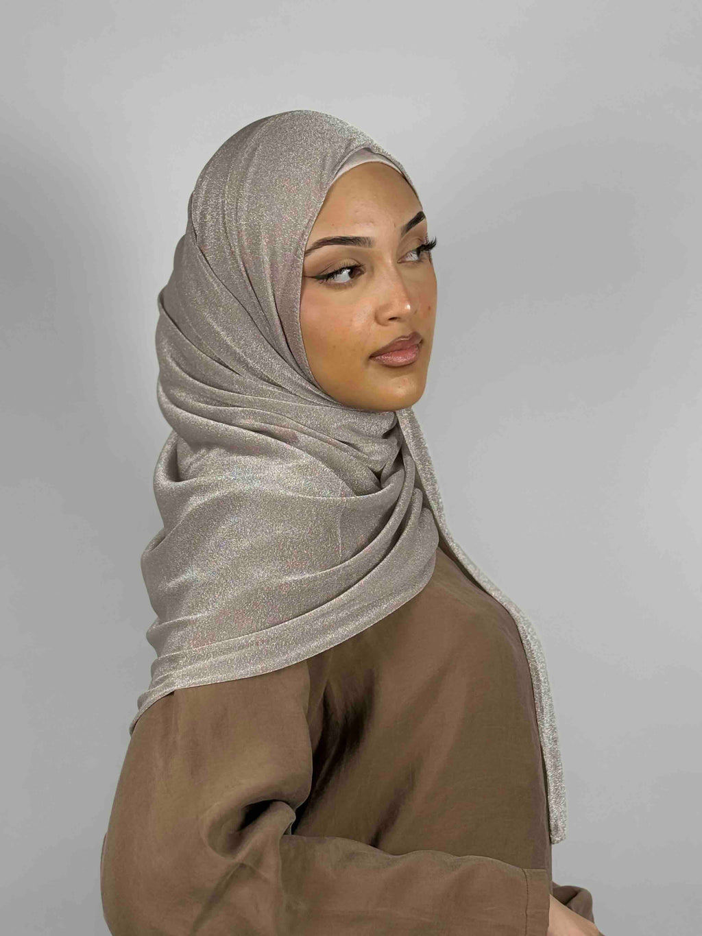 Shimmer Hijab - Silver Mist