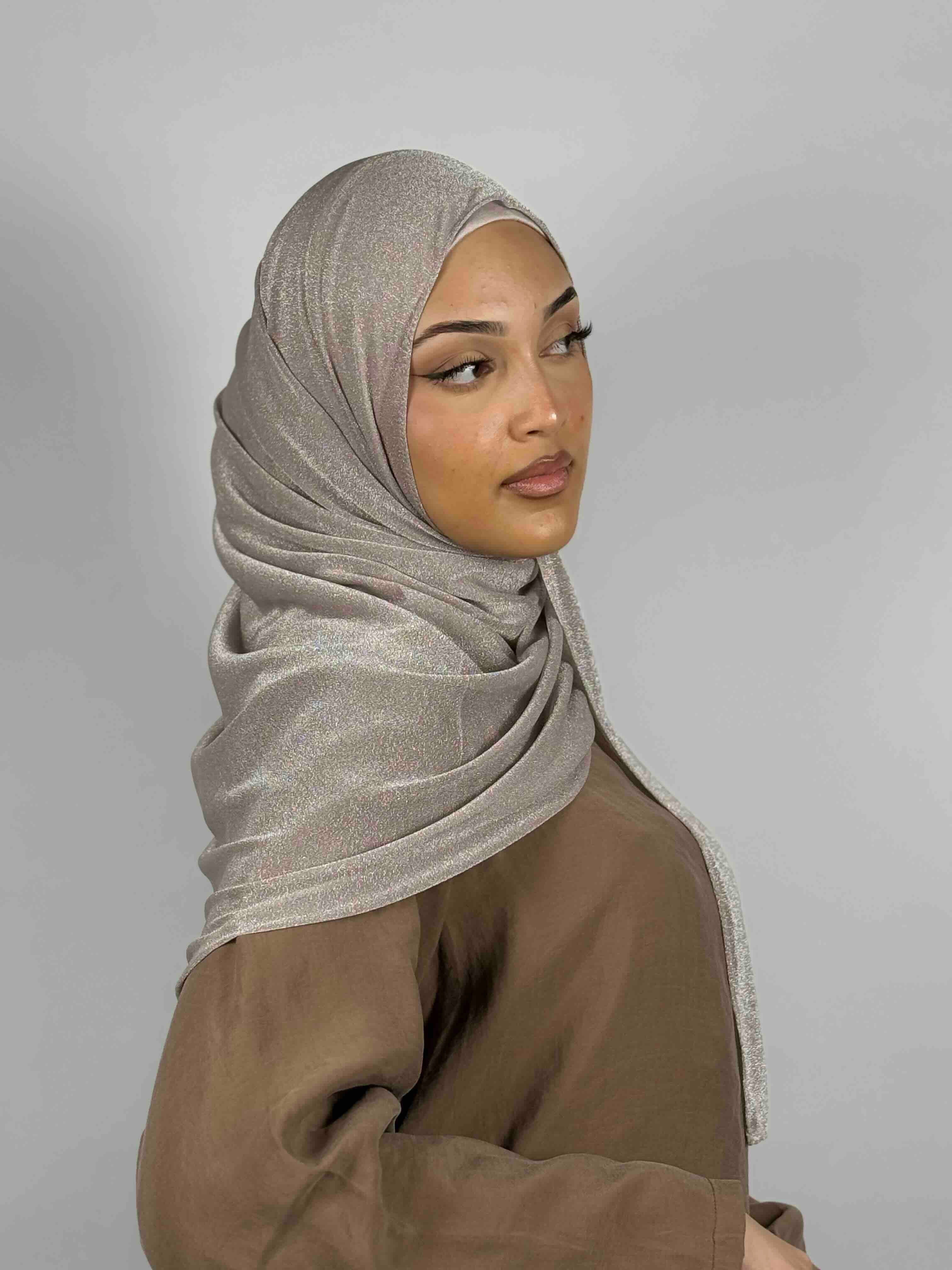 Shimmer Hijab - Silver Mist