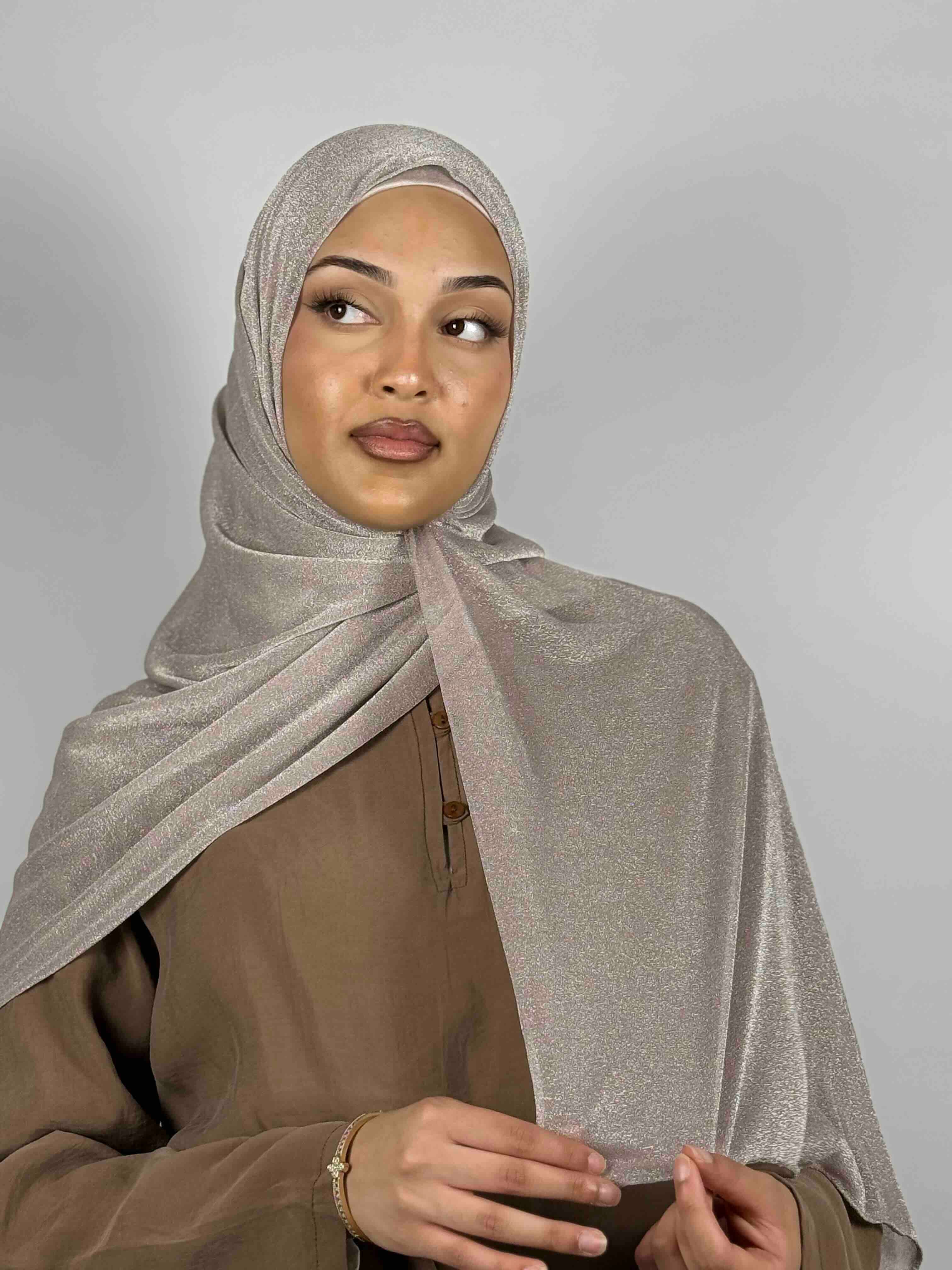 Shimmer Hijab - Silver Mist