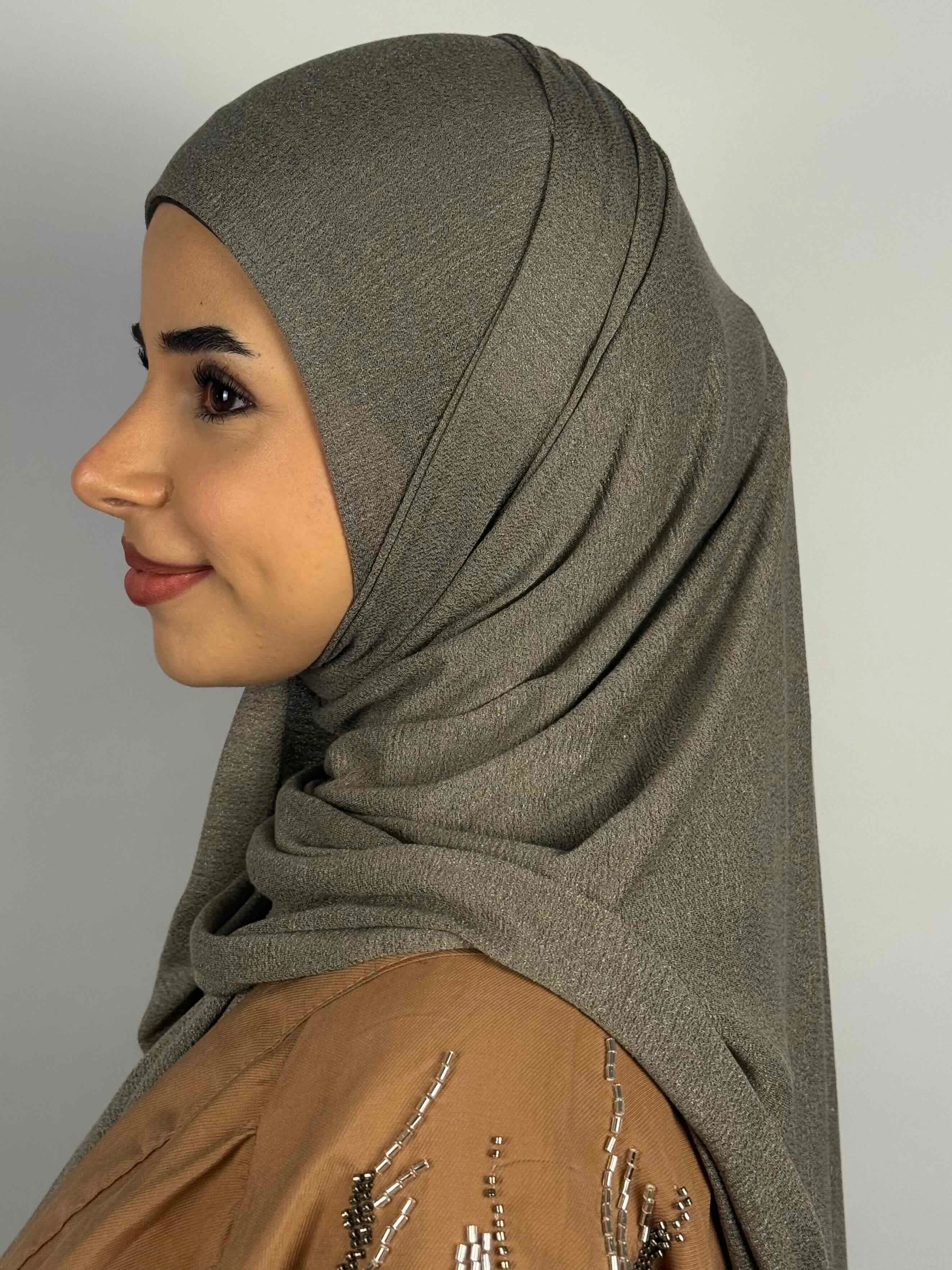 Lama Jersey Hijab - Warm Grey