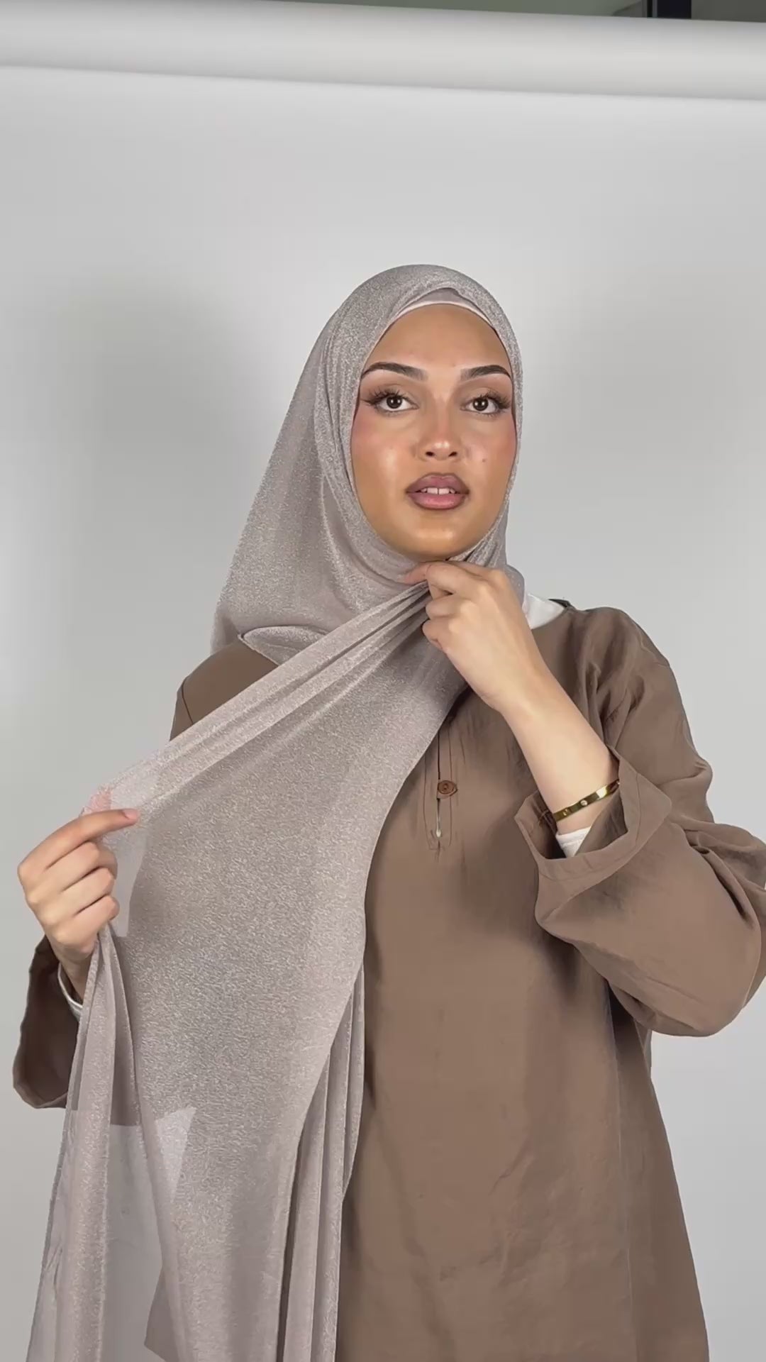 Shimmer Hijab - Silver Mist