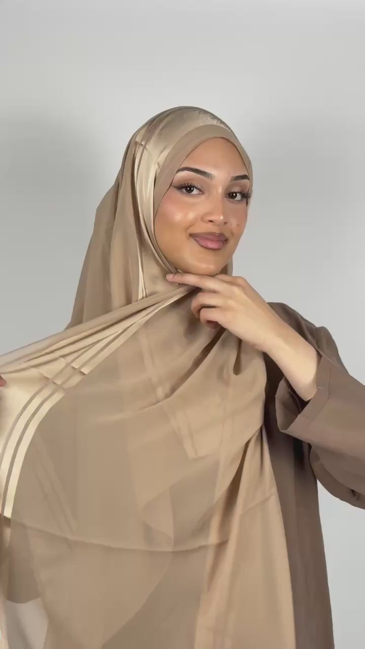 Satin Hijab - Soft Gold