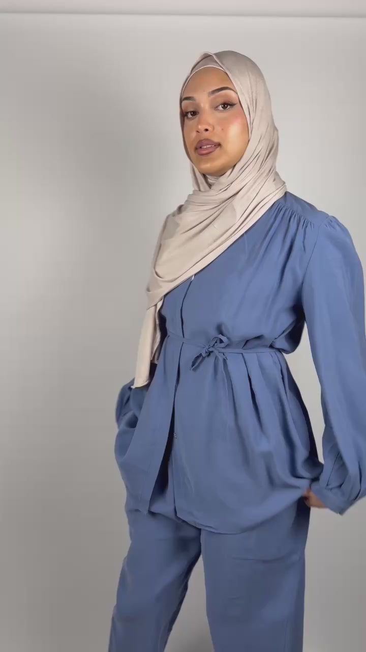 Shimmer Crinkle Hijab – Soft Beige